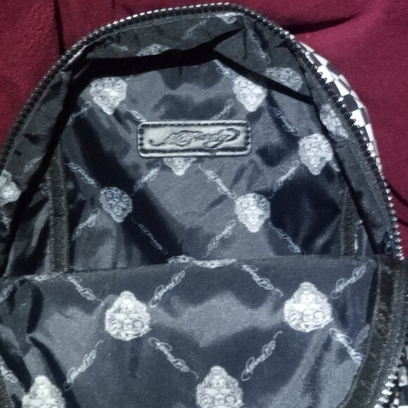 Checkered Ed hardy mini backpack main image 4